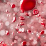 a bunch of red bubbles floating in the air