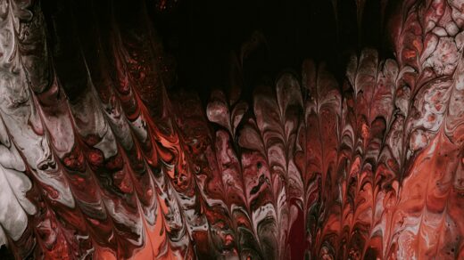 red and black abstract painting