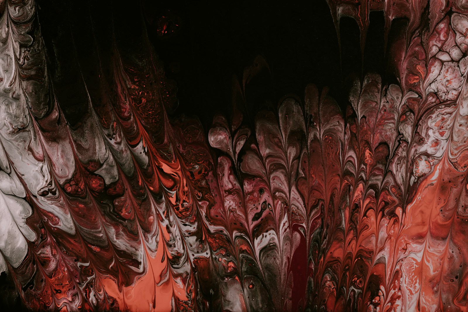 red and black abstract painting