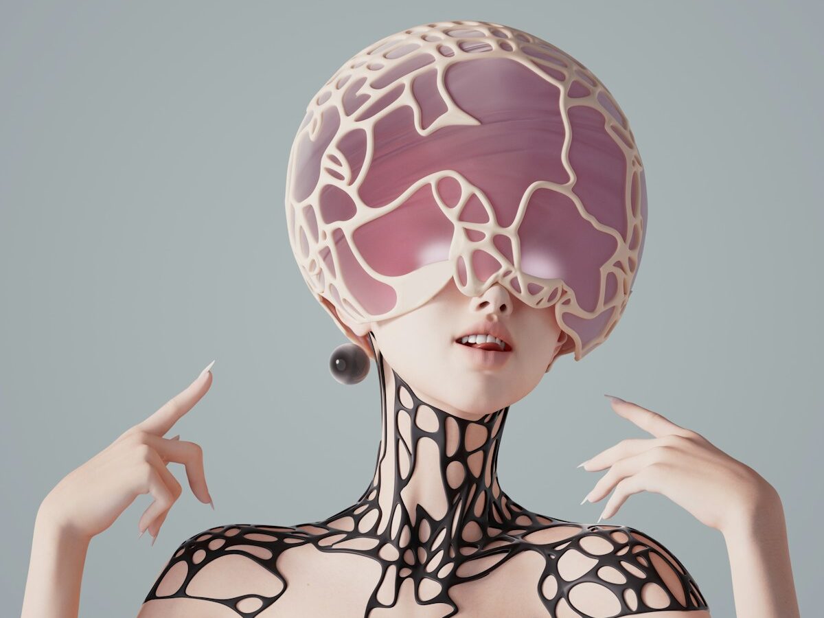 a woman wearing a mask