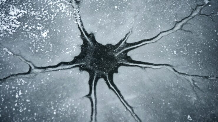 A black and white photo of a cell phone