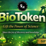 RathBiotaClan BioToken Gift Card featuring science and nature imagery.