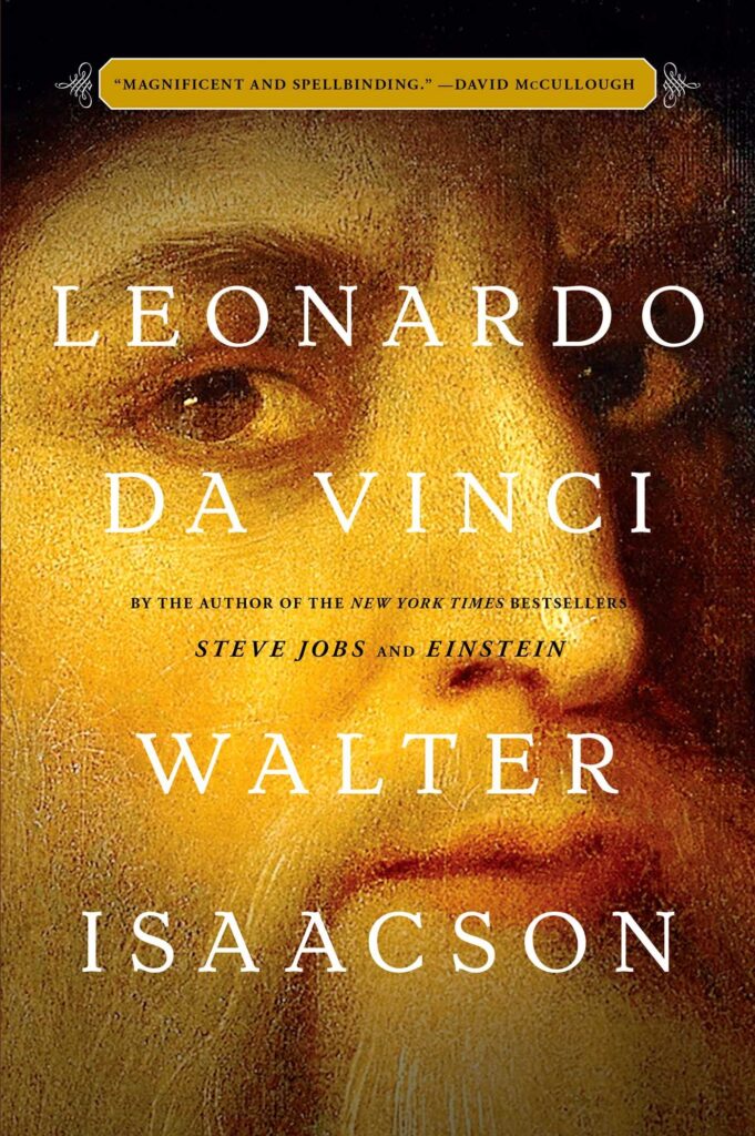 Book cover: Walter Isaacson's Leonardo da Vinci biography. Relevant to Leonardo da Vinci DNA found.