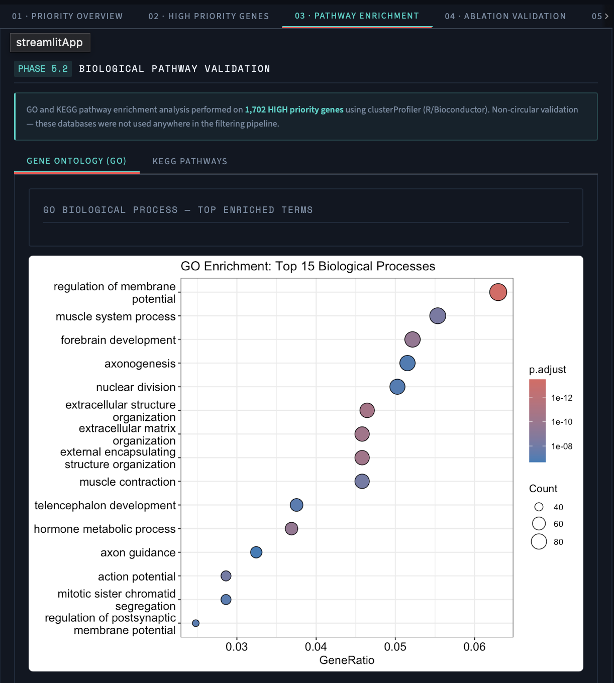 GO enrichment dot plot